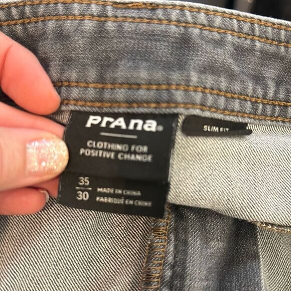 PrAna Mens Blue Bridger Slim Pant II size W35 x L30 Style# M4BD30315 - Picture 8 of 11